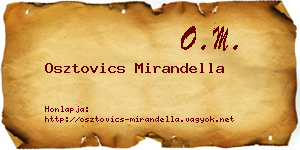 Osztovics Mirandella névjegykártya